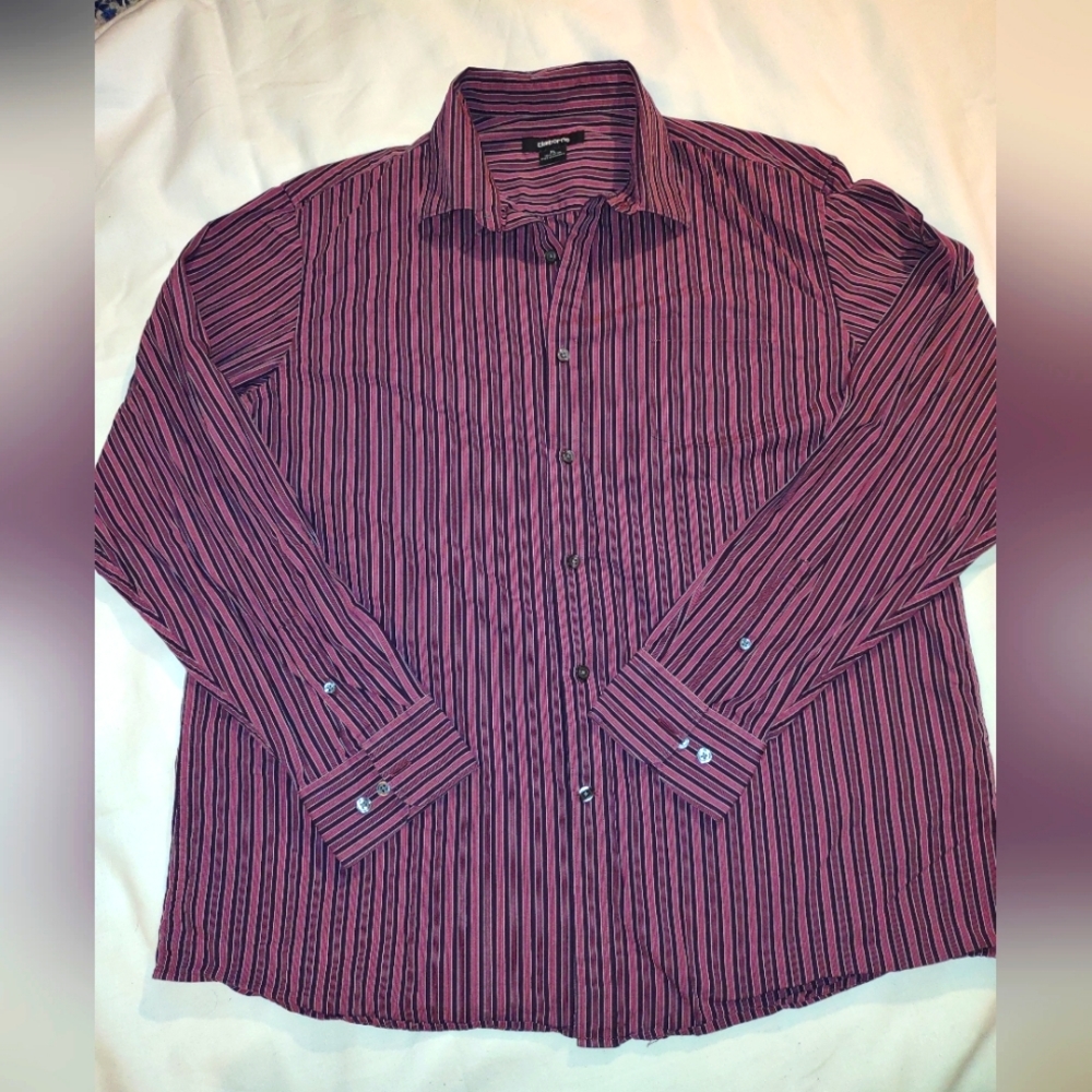 Claiborne men's dress shirt size xl 100%cotton